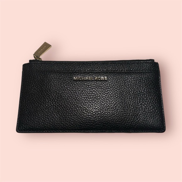 Michael Kors Black Leather Card Holder - Picture 1 of 7
